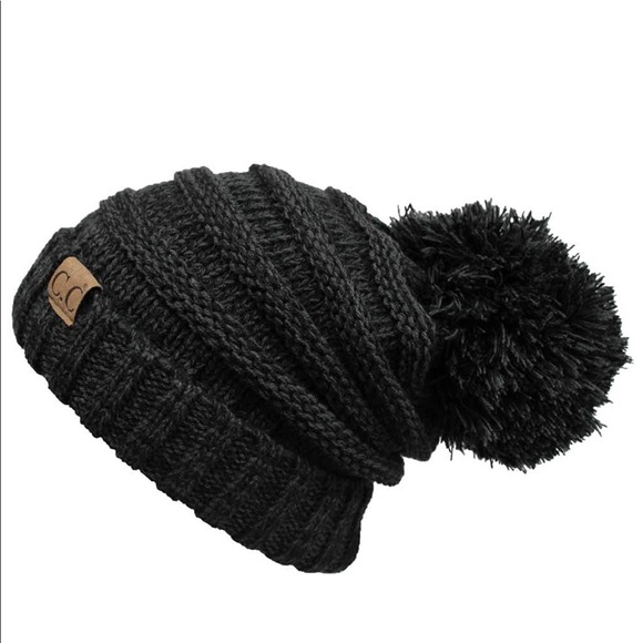 C.C Accessories - CC Exclusives Oversized Slouchy Beanie with Pom